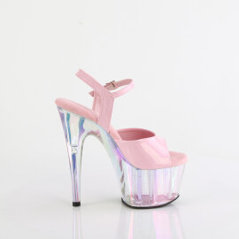 Pleaser ADORE-709HT Platform Sandalettes Hologram Smoke Pink EU-36 / US-6