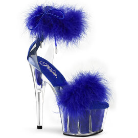 Pleaser ADORE-724F Platform Sandalettes Clear Blue EU-35...