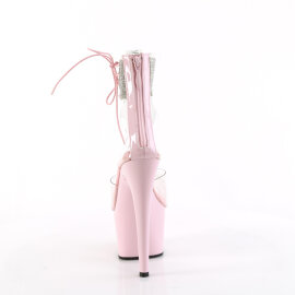 Pleaser ADORE-724RS Platform Sandalettes Clear Rhinestones Pink EU-35 / US-5