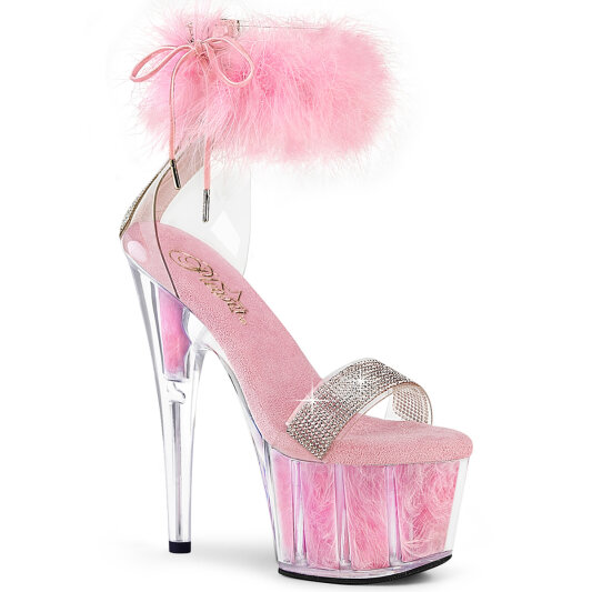 Pleaser ADORE-727F Platform Sandalettes Clear Pink EU-35 / US-5