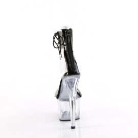 Pleaser ADORE-727RS Platform Sandalettes Clear Rhinestones Black EU-37 / US-7