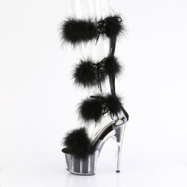 Pleaser ADORE-728F Platform Sandalettes Clear Black EU-35 / US-5