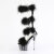 Pleaser ADORE-728F Platform Sandalettes Clear Black EU-35 / US-5