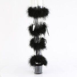 Pleaser ADORE-728F Platform Sandalettes Clear Black EU-36...