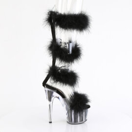 Pleaser ADORE-728F Platform Sandalettes Clear Black EU-36 / US-6