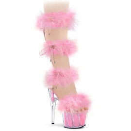 Pleaser ADORE-728F Platform Sandalettes Clear Pink...