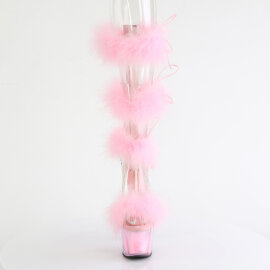 Pleaser ADORE-728F Platform Sandalettes Clear Pink...