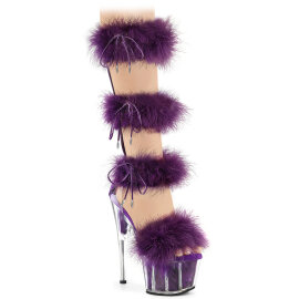 Pleaser ADORE-728F Platform Sandalettes Clear Purple...