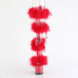 Pleaser ADORE-728F Platform Sandalettes Clear Red EU-35 /...