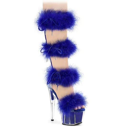 Pleaser ADORE-728F Platform Sandalettes Clear Blue EU-37 / US-7
