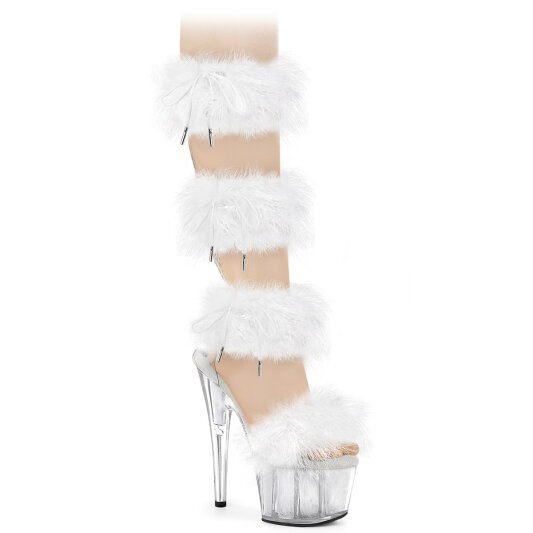 Pleaser ADORE-728F Platform Sandalettes Clear White EU-35 / US-5