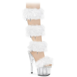 Pleaser ADORE-728F Platform Sandalettes Clear White EU-35...