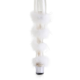 Pleaser ADORE-728F Platform Sandalettes Clear White EU-35...