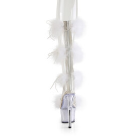 Pleaser ADORE-728F Platform Sandalettes Clear White EU-35 / US-5