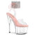Pleaser ADORE-791-2RS Platform Sandalettes Clear Rhinestones Pink Transparent EU-41 / US-11