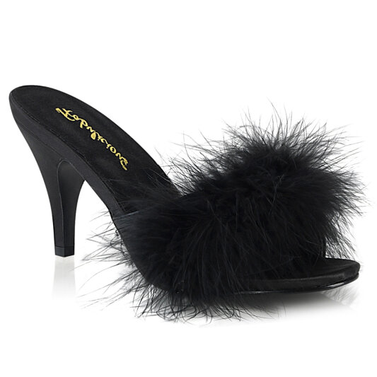 Fabulicious AMOUR-03 Mules Faux Leather Black EU-42 / US-12