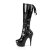 Pleaser DELIGHT-2029 Black Stretch. Patent/Black EU-39 / US-9