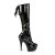 Pleaser DELIGHT-2029 Black Stretch. Patent/Black EU-39 / US-9