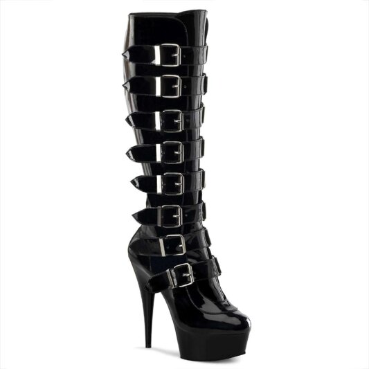 Pleaser DELIGHT-2049 Black Patent/Black EU-38 / US-8