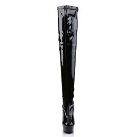 Pleaser DELIGHT-3000 Black Stretch Patent/Black EU-35 / US-5