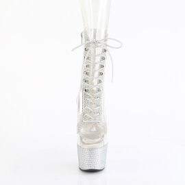 Pleaser BEJEWELED-1021C-2 Platform Ankle Boots Clear...