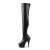 Pleaser DELIGHT-3000 Black Stretch Faux Leather/Black Matte EU-38 / US-8