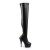 Pleaser DELIGHT-3000 Black Stretch Faux Leather/Black Matte EU-38 / US-8