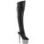 Pleaser BEJEWELED-3019MS-7 Platform Overknee Boots Faux Leather Rhinestones Black EU-42 / US-12