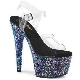Pleaser BEJEWELED-708MS Platform Sandalettes Clear...