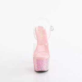 Pleaser BEJEWELED-708RRS Platform Sandalettes Clear...