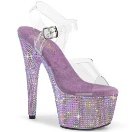 Pleaser BEJEWELED-708RRS Platform Sandalettes Clear...