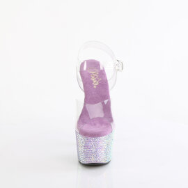 Pleaser BEJEWELED-708RRS Platform Sandalettes Clear...