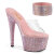 Pleaser BEJEWELED-712RS Platform Mules Clear Rhinestones Baby Pink EU-38 / US-8