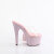 Pleaser BEJEWELED-712RS Platform Mules Clear Rhinestones Baby Pink EU-38 / US-8