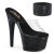 Pleaser BEJEWELED-712RS Platform Mules Clear Rhinestones Black EU-37 / US-7