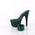 Pleaser BEJEWELED-712RS Platform Mules Clear Rhinestones EmeraldGreen EU-42 / US-12