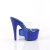 Pleaser BEJEWELED-712RS Platform Mules Clear Rhinestones Blue EU-36 / US-6