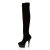 Pleaser DELIGHT-3002 Black Stretch Velvet/Black EU-42 / US-12
