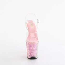 Pleaser BEJEWELED-808RRS Platform Sandalettes Clear...