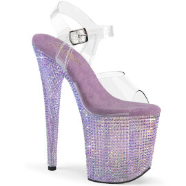 Pleaser BEJEWELED-808RRS Platform Sandalettes Clear...
