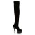 Pleaser DELIGHT-3002 Black Stretch Velvet/Black EU-38 / US-8