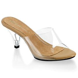 Fabulicious BELLE-301 Mules Clear Beige EU-38 / US-8