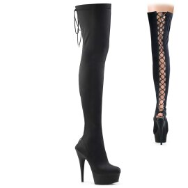 Pleaser DELIGHT-3003 Black Lycra/Black Matte EU-41 / US-11