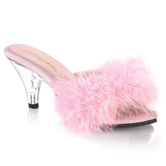 Fabulicious BELLE-301F Mules Clear Faux Leather Pink EU-36 / US-6