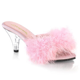 Fabulicious BELLE-301F Mules Clear Faux Leather Pink EU-39 / US-9