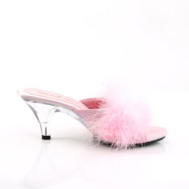 Fabulicious BELLE-301F Mules Clear Faux Leather Pink EU-39 / US-9