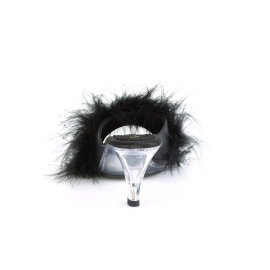 Fabulicious BELLE-301F Mules Clear Faux Leather Black EU-35 / US-5
