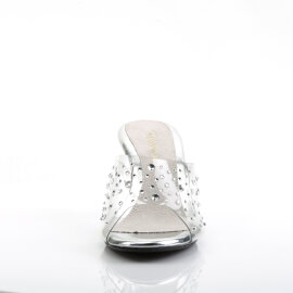 Fabulicious BELLE-301RS Mules Clear Rhinestones Transparent EU-35 / US-5