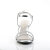 Fabulicious BELLE-316 Sandalettes Clear Metallic Faux Leather Silver EU-44 / US-14
