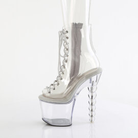 Pleaser BLISS-1016C Platform Ankle Boots Clear EU-37 / US-7
